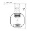 Flush-mounted thermostat as room controller, RAL9010 glossy 55x55, AC 230V, 1 changeover contact, heating 5(2) A, cooling 1(1) A, white backlighting thumbnail 4