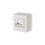 Keystone wall outlet surface mounted 2 port unequipped pure white thumbnail 3