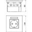 SDE-RW D0GN1B Socket unit for single Modul 45 84x84x59mm thumbnail 2