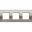LL - cover plate 2x3P 71mm brushed steel thumbnail 2