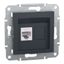 Asfora - Data socket cat6 UTP, wo frame, anthracite thumbnail 2