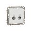 TV/SAT Socket intermediate 10db, Sedna, White thumbnail 3