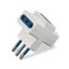 3-WAY ADAPTOR 2P+E 10A "BLUELINE" WHITE thumbnail 3