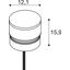 M-POL S Polehead, Lamp head, anthracite, 19W, 890/950lm, 2700/3000K, CRI90, DALI thumbnail 1