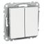 Exxact rocker switch 2x 2-way screwless white thumbnail 3