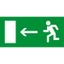 Label - for emergency lighting luminaires - exit door on left - 310x112 mm thumbnail 2