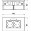 SDE-RW D0GN2B Socket unit for double Modul 45 84x140x59mm thumbnail 2