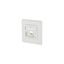 Keystone wall outlet flush mounted 1 port unequipped pure white thumbnail 1