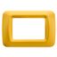 TOP SYSTEM PLATE - IN TECHNOPOLYMER GLOSS FINISHING - 3 GANG - CORN YELLOW - SYSTEM thumbnail 2