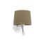 SAMBA WHITE READER WALL LAMP RIBBONED LAMPSHADE E2 thumbnail 1