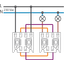 Base for a double two-way switch, 10 AX/250 Vac, plug-in terminals, sc thumbnail 1