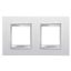 LUX INTERNATIONAL PLATE - IN TECHNOPOLYMER - 2+2 MODULES HORIZONTAL - WHITE - CHORUSMART thumbnail 2