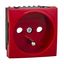 Ultra - socket outlet - single - pin earth - red thumbnail 3