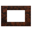 VIRNA PLATE - IN TECHNOPOLYMER - 3 GANG - ENGLISH WALNUT - SYSTEM thumbnail 1