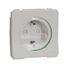 Socket-outlet, Mureva Styl, 2P + E with shutters, side earth, 16A, 250V, flush, white thumbnail 2