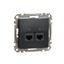 Double DATA Outlet CAT 6A UTP, Sedna Design & Elements, RJ45, Anthracite thumbnail 3