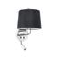 MONTREAL CHROME WALL LAMP WITH READER BLACK LAMPSH thumbnail 1