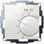 UP room controller, RAL9010 glossy 55x55, 5-30C, AC 230V, triac output, switchable 5 actuators each 3W, change-over input, TA 3.5K, LED displays thumbnail 2