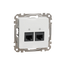 Double DATA Outlet CAT 5E UTP, Sedna, RJ45, White thumbnail 5