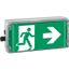 Ex-escape sign luminaires EXIT 2 V-CG-S for zone 2/22, Pictogram: DIN ISO 7010, Arrow: 6 Clock thumbnail 1