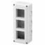 PROTECTED ENCLOSURE FOR SYSTEM DEVICES - VERTICAL MULTIPLE - 6 GANG - MODULE 2x3 - RAL 7035 GREY - IP40 thumbnail 2