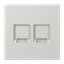 Centre plate for MJ f. 2 sockets LS1969-25WELG thumbnail 2