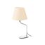 ETERNA CHROME TABLE LAMP BEIGE LAMPSHADE thumbnail 1