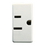 USA STANDARD SOCKET-OUTLET 250/125V ac - 2P+E 15A 125V - FLAT PARALLEL HORIZONTAL PLUG - 1 MODULE - SYSTEM WHITE thumbnail 1