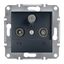 Asfora, TV-R-SAT intermediate socket, 4dB, anthracite thumbnail 4