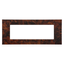 VIRNA PLATE - IN TECHNOPOLYMER - 6 GANG - ENGLISH WALNUT - SYSTEM thumbnail 1