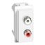 L.NOW-DUAL RCA MODULE WHITE thumbnail 1