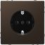 SCHUKO socket-outlet, screwless terminals, mocca metallic, System Design thumbnail 3