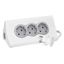 MOES TAB SUPPORT SCHUKO 3X2P+E 1 SWITCH 2XUSB A 1,5M PVC CORD WHITE thumbnail 1