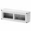 PROTECTED ENCLOSURE FOR SYSTEM DEVICES - HORIZONTAL MULTIPLE - 8 GANG - MODULE 4x2 - RAL 7035 GREY - IP40 thumbnail 2