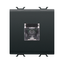 INTERNATIONAL STANDARD TELEPHONE SOCKET - RJ11 - SCREW-ON TERMINALS - 2 MODULES - SATIN BLACK - CHORUSMART thumbnail 1