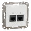 Double DATA Outlet CAT 6 UTP, Sedna Design & Elements, RJ45, White thumbnail 5