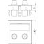 MTG-2R F AL1 Multimedia support audio cinch 2x coupling, socket-socket 45x45mm thumbnail 2