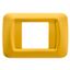 TOP SYSTEM PLATE - IN TECHNOPOLYMER GLOSS FINISHING - 2 GANG - CORN YELLOW - SYSTEM thumbnail 1