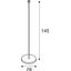 FENDA lamp base, floor stand, metal, brushed thumbnail 1