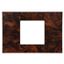 VIRNA PLATE - IN TECHNOPOLYMER - 2 GANG - ENGLISH WALNUT - SYSTEM thumbnail 2