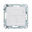 Exxact data socket - RJ45 Cat6a STP - with fixing frame & centre plate - flat thumbnail 2