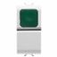 PUSH-BUTTON 1P 250V ac - NO 16A -  GREEN DIFFUSER - 1 MODULE - GLOSSY WHITE - CHORUSMART thumbnail 2