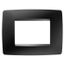 ONE PLATE - IN PAINTED TECHNOPOLYMER - 3 MODULES - SATIN BLACK - CHORUSMART thumbnail 2