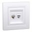 Asfora - data socket - RJ45 cat.5e UTP and RJ12 white thumbnail 2