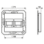 Centre plate for modular jack sockets A1569-2WEWWM thumbnail 3