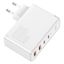 Wall Quick Charger GaN2 Pro 100W 2xUSB + 2xUSB-C QC4+ PD3.0 with USB-C Cable, White thumbnail 4