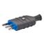 PORTABLE PLUG - STRAIGHT - ITALIAN STANDARD - 2P+E 16A 250V ac - TYPE S17 - SLATE thumbnail 2