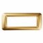 TOP SYSTEM PLATE - IN TECHNOPOLYMER GLOSS FINISH - 6 GANG - ANTIQUE GOLD - SYSTEM thumbnail 2