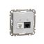 DATA CAT 6 UTP + Telephone outlet, Sedna Design & Elements, Aluminium thumbnail 3