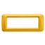 TOP SYSTEM PLATE - IN TECHNOPOLYMER GLOSS FINISHING - 6 GANG - CORN YELLOW - SYSTEM thumbnail 2